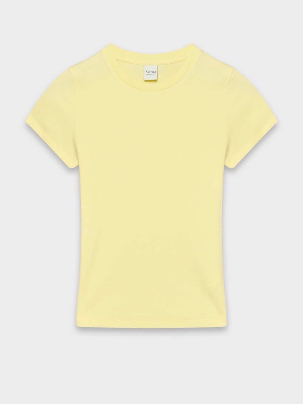 Aritzia Homestretch Rib Tune Yellow Tshirt